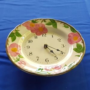 Franciscan desert rose plate wall clock